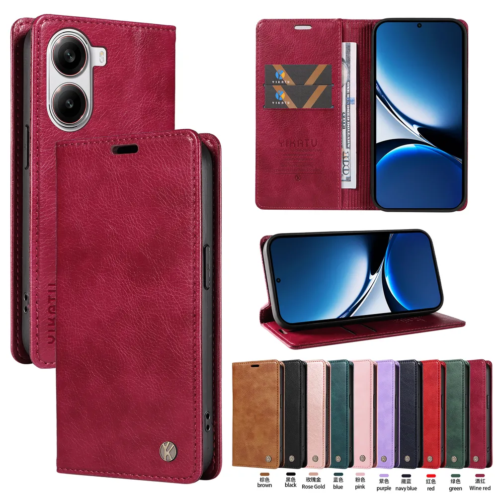 YIKATU YK-006 For Xiaomi Poco X7 Pro 5G Leather Wallet Case Magnetic Closing Flip Phone Cover