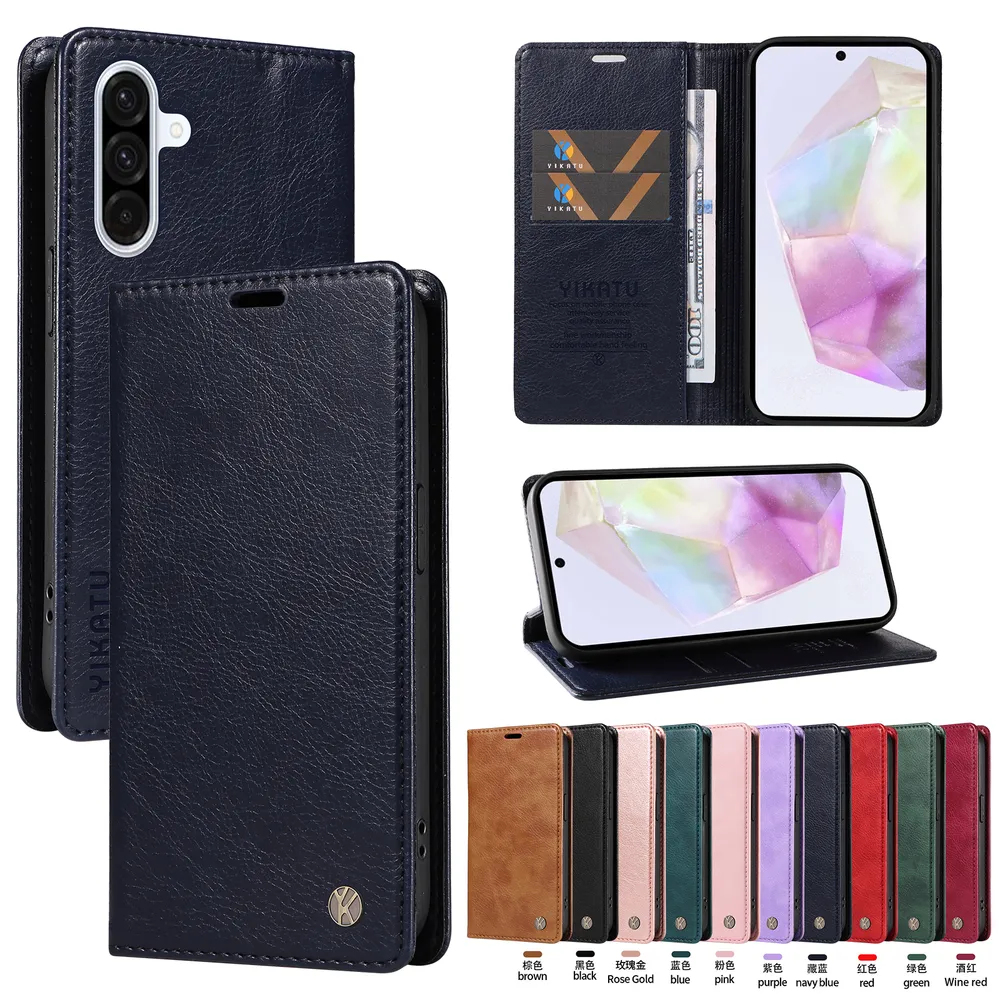 YIKATU YK-006 For Samsung GalaxyA36 5G Leather Wallet Case Magnetic Closing Flip Phone Cover