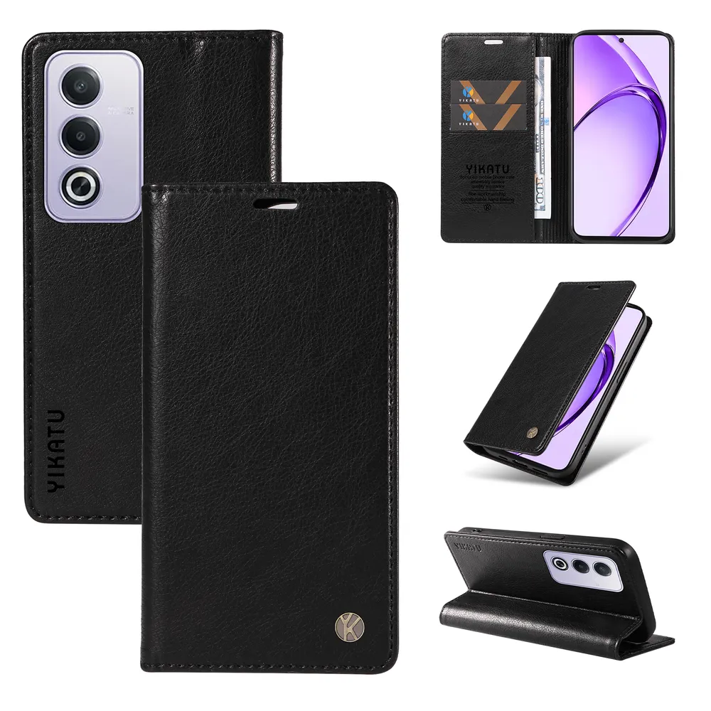YIKATU YK-006 For OPPO A5 Leather Wallet Case Magnetic Closing Flip Phone Cover