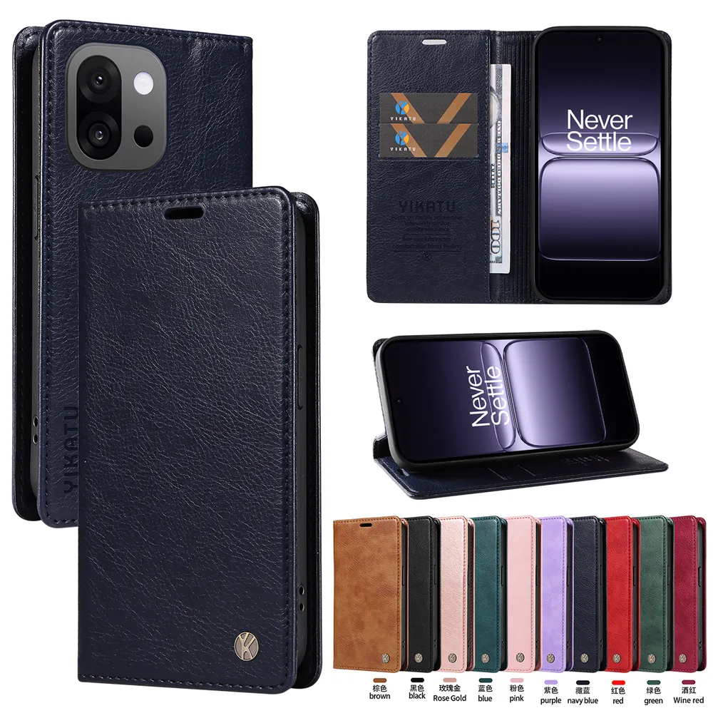 YIKATU YK-006 For Oneplus 13T 5G Leather Wallet Case Magnetic Closing Flip Phone Cover