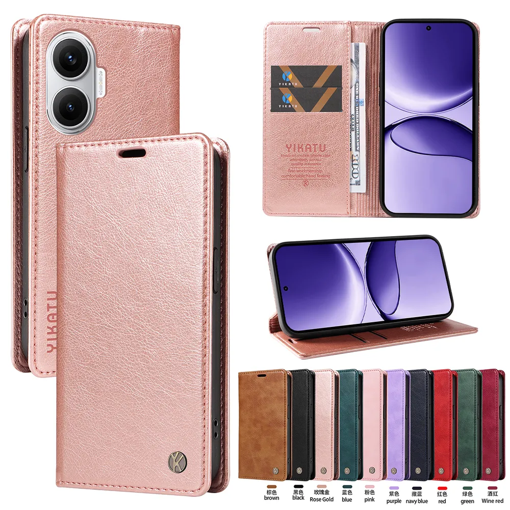 YIKATU YK-006 For Xiaomi POCO F7 5G Leather Wallet Case Magnetic Closing Flip Phone Cover