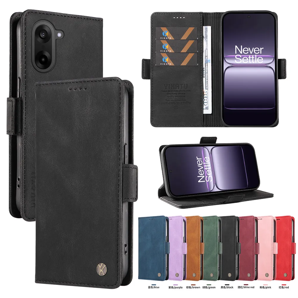 YIKATU YK-005 For Oneplus ACE 5 Racing PU Leather Wallet Case Skin-touch Stand Magnetic Closure Phone Cover