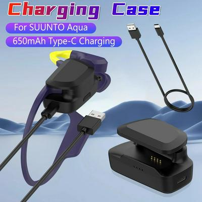 Portable Earphone Charging Case for SUUNTO Aqua Headphones Portable Charger Box with Type-C Cable 650mAh Battery