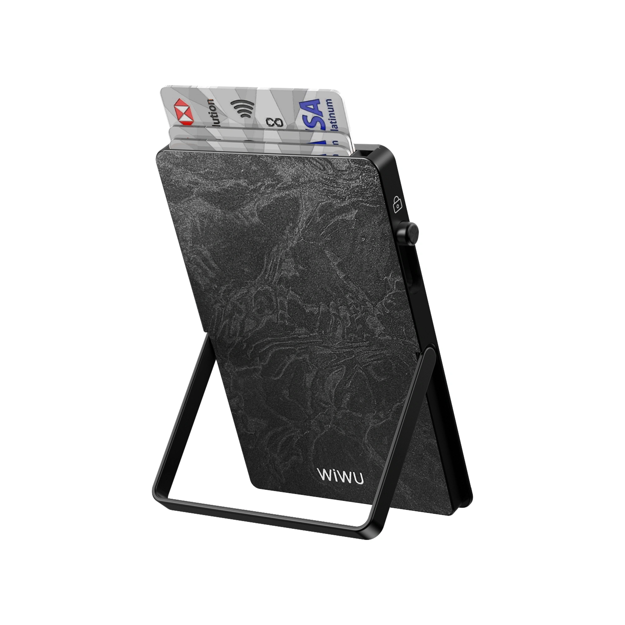 WiWU Contour Magsafe Metal Stand Card Holder MW-009 Secure Locking System for up to 4 Cards