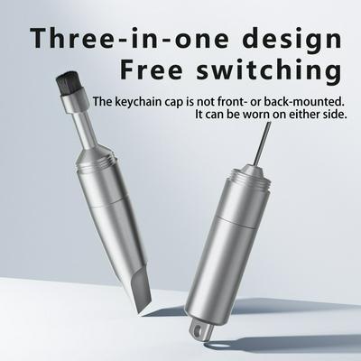 High Quality Accessories 3 in 1 SIM Card Ejector Pin Needle Phone Cleaning Brush for Package Unpacker with Portable Keychain