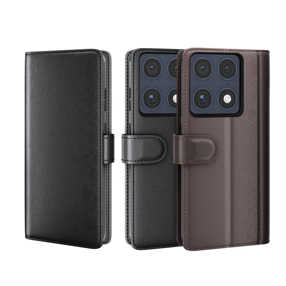 for Motorola Moto X70 Air Pro 5G Side Flip Wallet Style Genuine Leather + Soft TPU Card Slots with Stand and Magnetic Buckle Case 