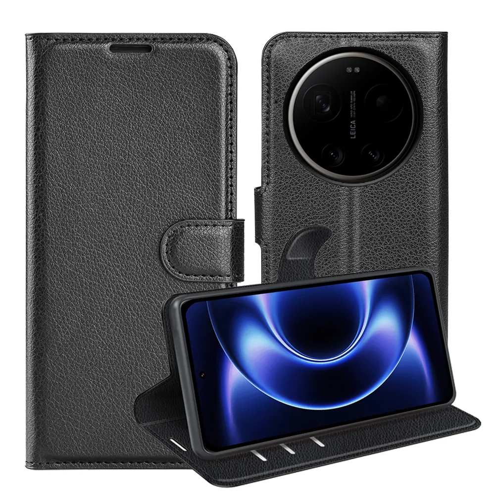 For Xiaomi 17 Ultra Pattern Single Folded Edge Folio Flip Leather Wallet Phone Case