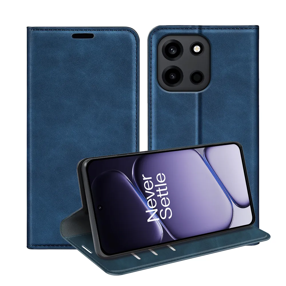 For Oneplus Turbo 6 / Turbo 6V Skin Feel Magnetic Attraction Flip Leather Wallet Case with Card Slot and Stand