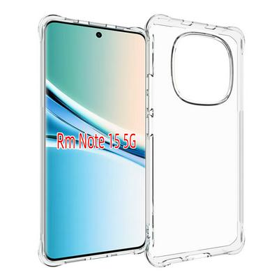 Xiaomi Redmi Note 15 4G Anti-Fingerprint Non-Slip Waterproof Four Corners Shockproof Transparent Soft TPU Back Cover Protective Case