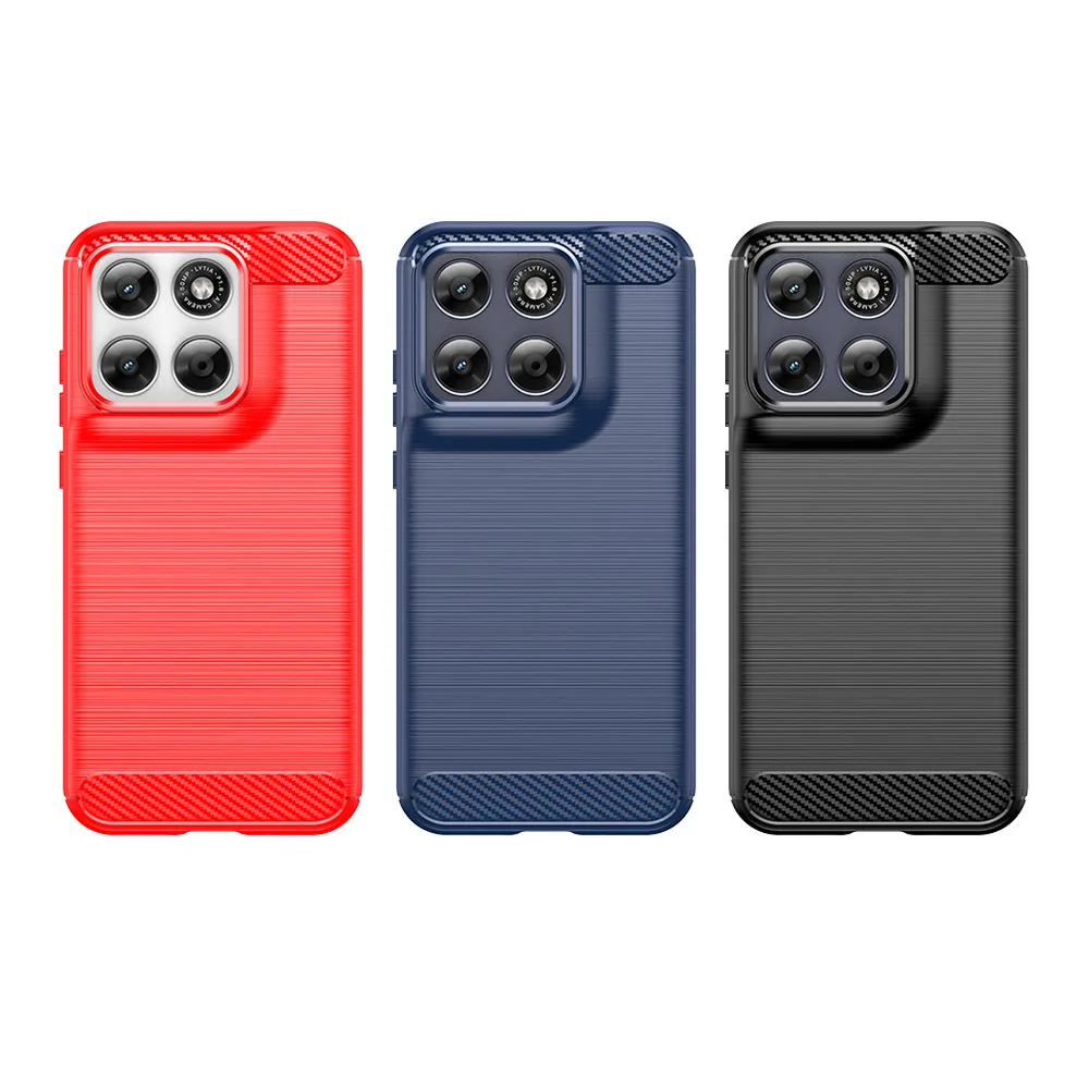 For Motorola Moto G77 Carbon Fiber Drawing Series Scratch Resistant Shock Absorption Soft TPU Back Cover Case