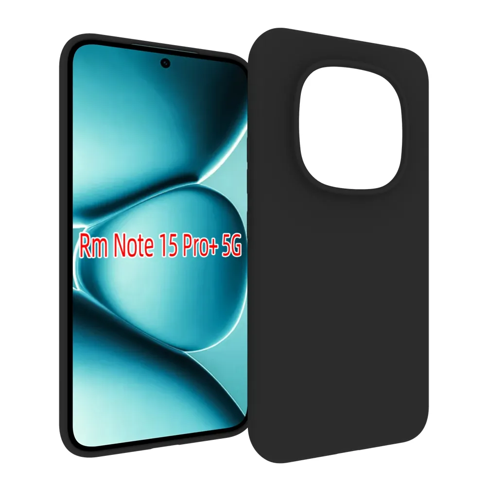 For Xiaomi Redmi Note 15 Pro Plus 5G Black Matte Shockproof Durable Soft TPU Back Cover Phone Case 