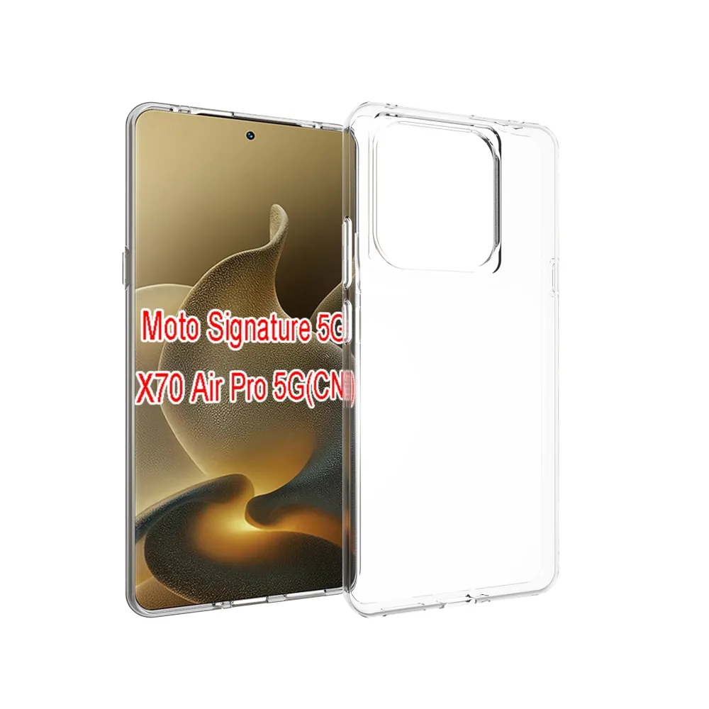 For Motorola Moto X70 Air Pro 5G Transparent Shockproof Scratch Resistant Soft TPU Back Cover Case