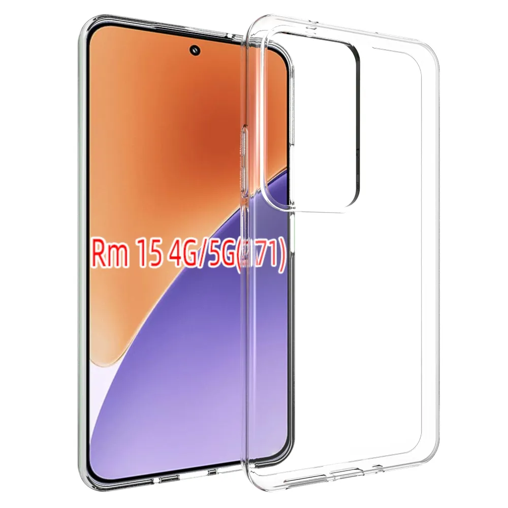 For Xiaomi Redmi 15 Transparent Shockproof Scratch Resistant Soft TPU Back Cover Case