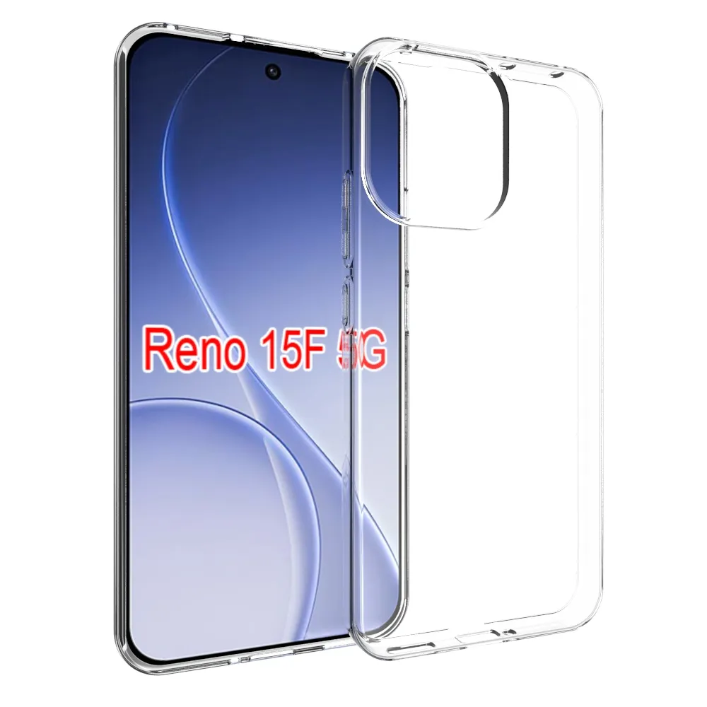 For OPPO RENO 15F 5G Transparent Shockproof Scratch Resistant Soft TPU Back Cover Case