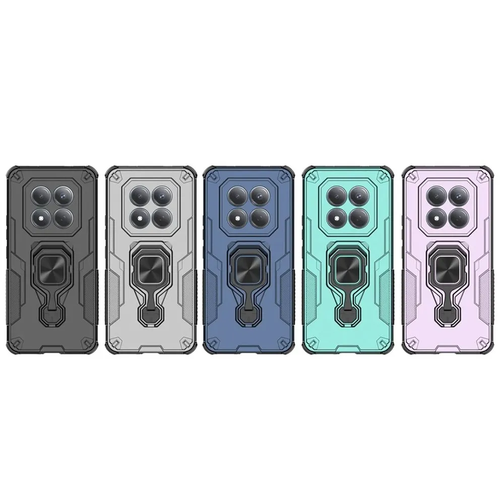 For Xiaomi Redmi Note 15 4G Case Rotatable Ring Kickstand PC + TPU Shockproof Phone Cover