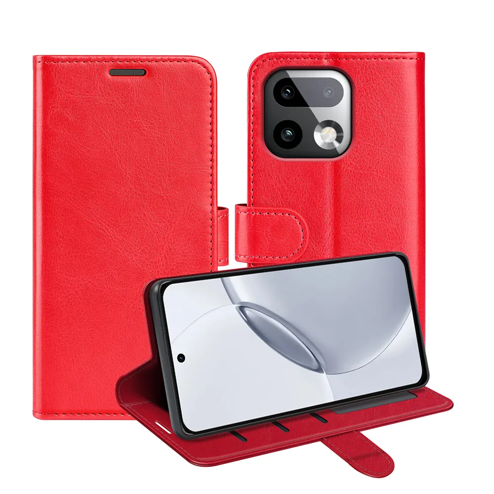 For Realme 16 Pro Plus 5G R64 Pattern Single Folded Edge Folio Flip Leather Wallet Phone Case