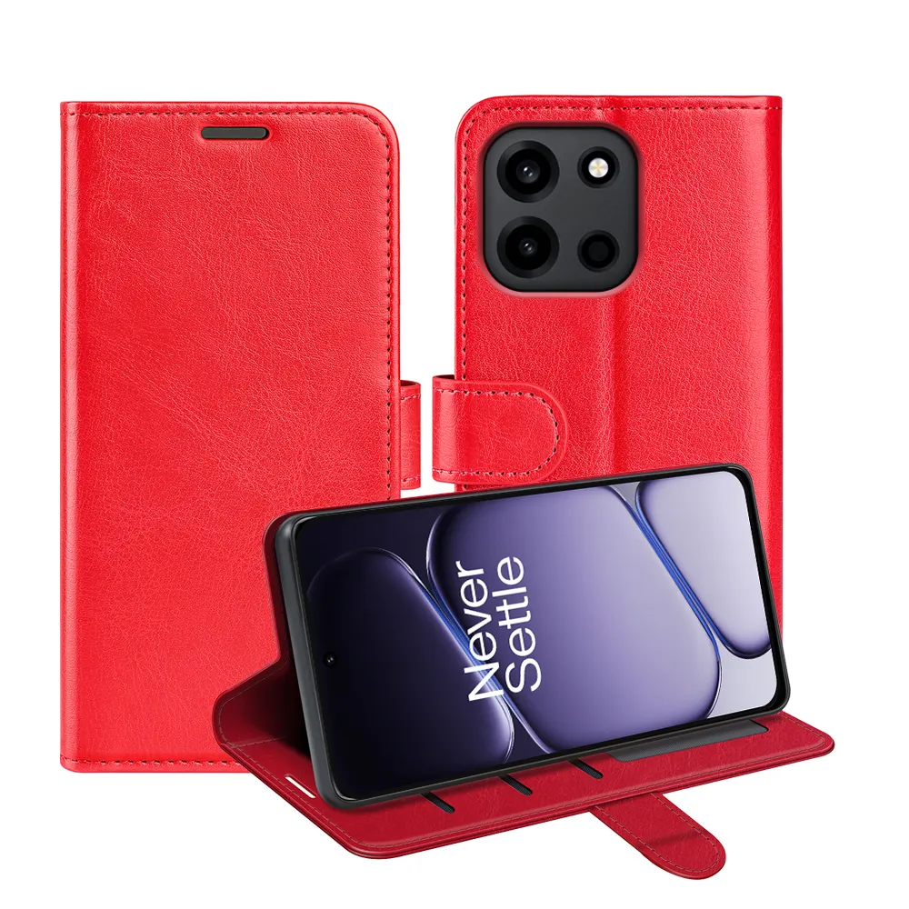 For Oneplus Turbo 6 / 6V R64 Pattern Single Folded Edge Folio Flip Leather Wallet Phone Case