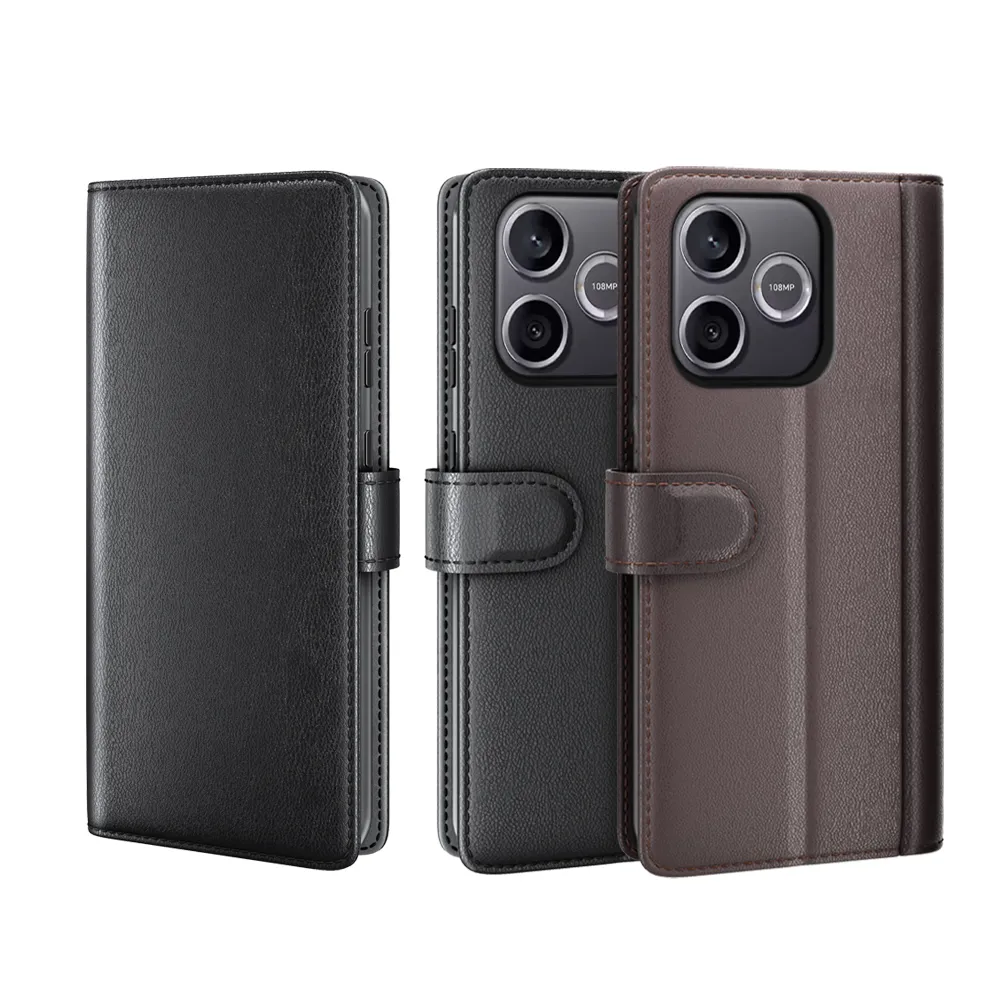 for Honor 600 Lite Side Flip Wallet Style Genuine Leather + Soft TPU Card Slots with Stand and Magnetic Buckle Case 