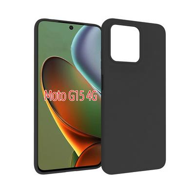 For Motorola G17/G17 Power Black Matte Shockproof Durable Soft TPU Back Cover Phone Case 