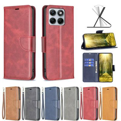 For Motorola Edge 70 Fusion Solid Color Sheep Pattern Scratch Resistant Wallet Leather Case
