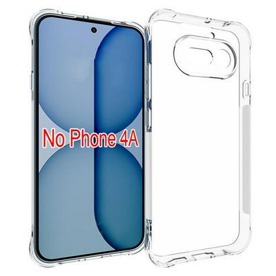 Nothing Phone 4A Anti-Fingerprint Non-Slip Waterproof Four Corners Shockproof Transparent Soft TPU Back Cover Protective Case
