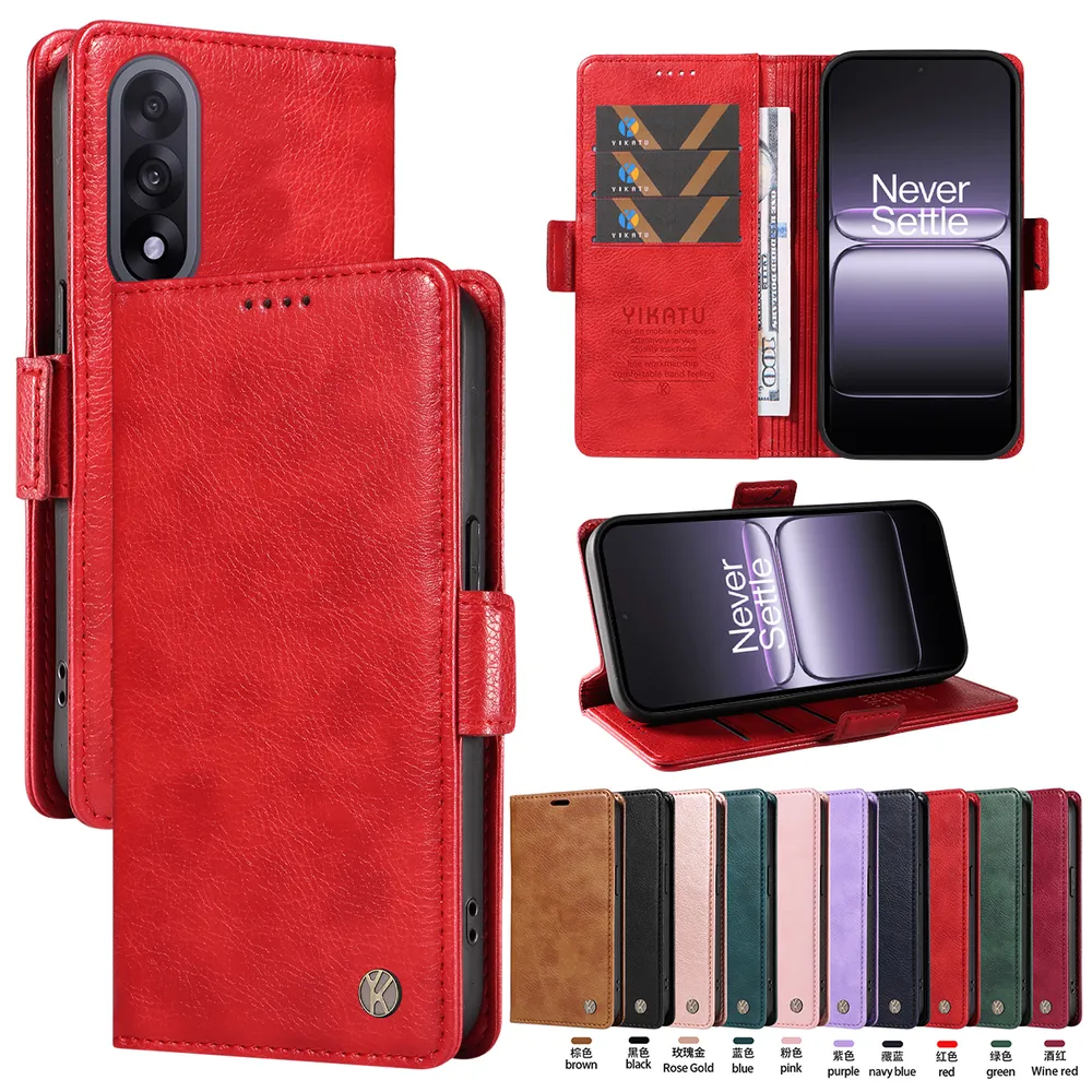 YIKATU YK-007 For Oneplus Ace 5 Ultra Leather Phone Cover Magnetic Side Clasps Protective Case