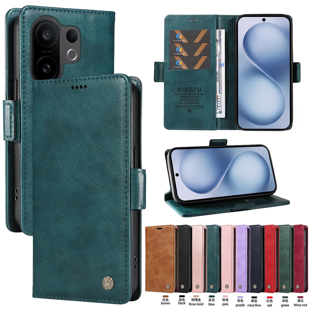 YIKATU YK-007 For VIVO S30 Pro mini Leather Phone Cover Magnetic Side Clasps Protective Case