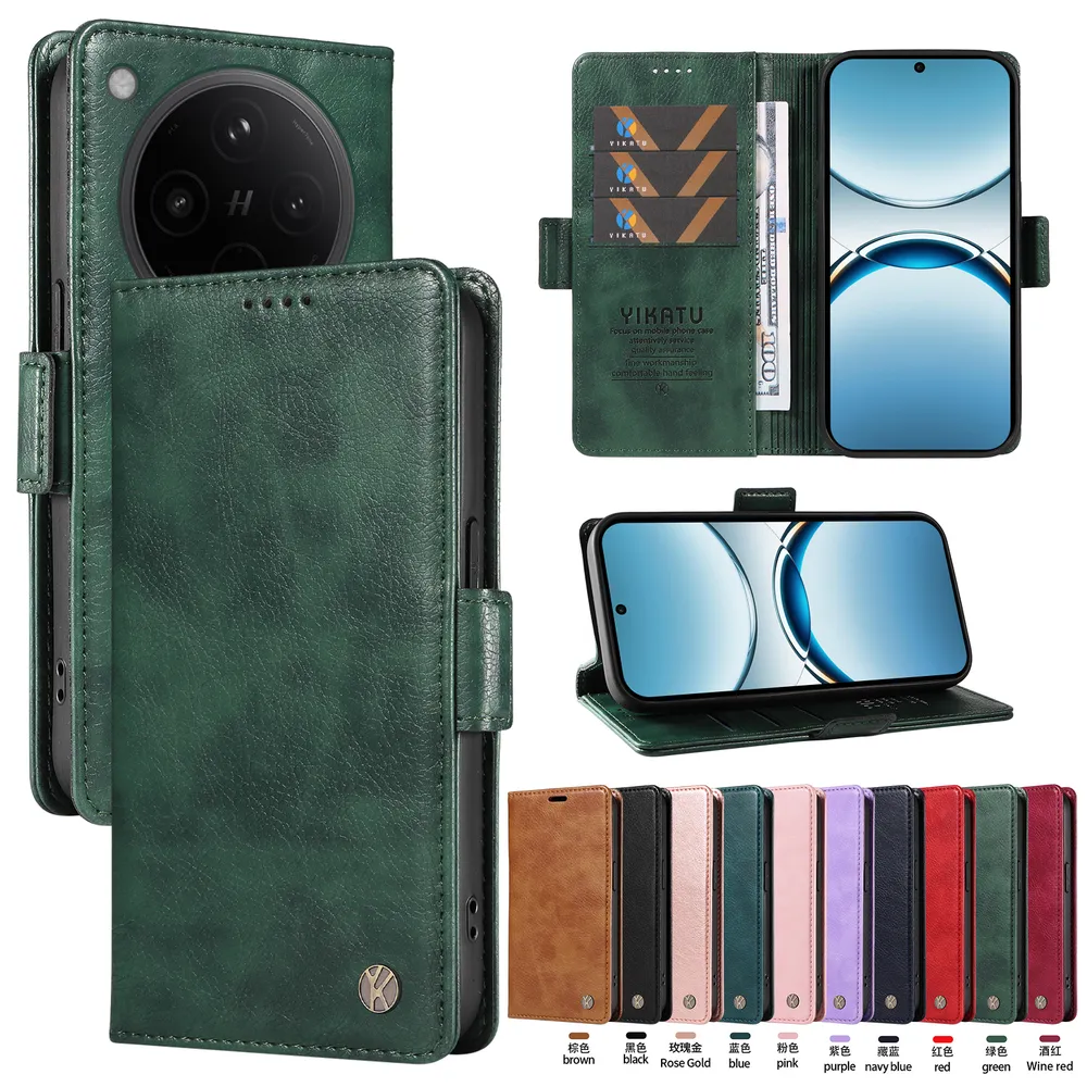 YIKATU YK-007 For OPPO Find X8 5G Leather Phone Cover Magnetic Side Clasps Protective Case