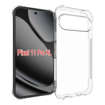 Google Pixel 11 Pro XL Anti-Fingerprint Non-Slip Waterproof Four Corners Shockproof Transparent Soft TPU Back Cover Protective Case
