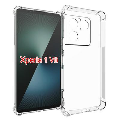 Sony Xperia 1 VIII Anti-Fingerprint Non-Slip Waterproof Four Corners Shockproof Transparent Soft TPU Back Cover Protective Case