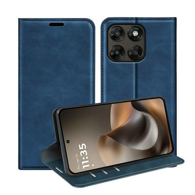 For Motorola G77/G67 Skin Feel Magnetic Attraction Flip Leather Wallet Case with Card Slot and Stand