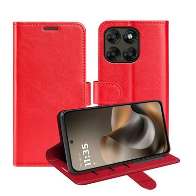 For Motorola G77/G67 R64 Pattern Single Folded Edge Folio Flip Leather Wallet Phone Case