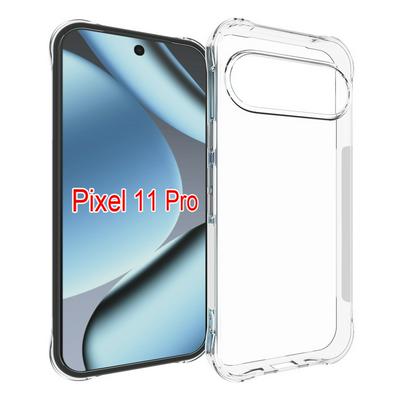 Google Pixel 11 Pro Anti-Fingerprint Non-Slip Waterproof Four Corners Shockproof Transparent Soft TPU Back Cover Protective Case