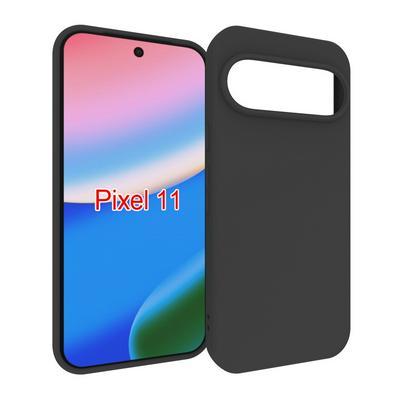 For Google Pixel 11 Black Matte Shockproof Durable Soft TPU Back Cover Phone Case 