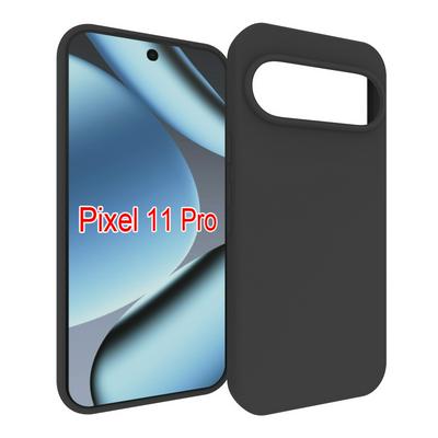 For Google Pixel 11 Pro Black Matte Shockproof Durable Soft TPU Back Cover Phone Case 