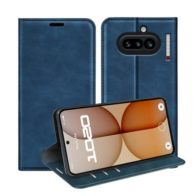 For Nothing Phone 4A Skin Feel Magnetic Attraction Flip Leather Wallet Case with Card Slot and Stand