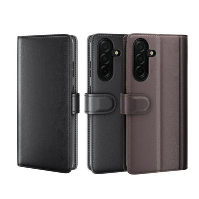 For Samsung Galaxy A27 Side Flip Wallet Style Genuine Leather + Soft TPU Card Slots with Stand and Magnetic Buckle Case 