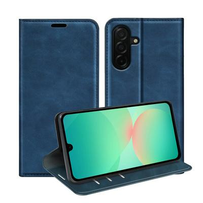 For Samsung Galaxy A27 Skin Feel Magnetic Attraction Flip Leather Wallet Case with Card Slot and Stand