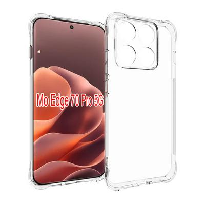 Motorola Edge 70 Pro 5G Anti-Fingerprint Non-Slip Waterproof Four Corners Shockproof Transparent Soft TPU Back Cover Protective Case