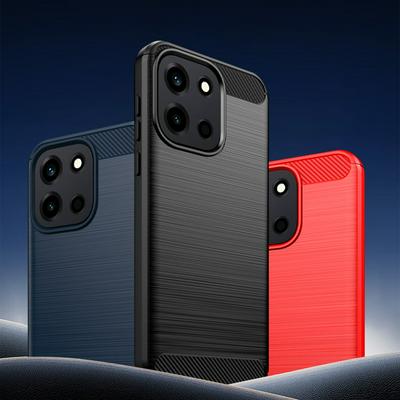 For OnePlus Nord 6 Carbon Fiber Drawing Series Scratch Resistant Shock Absorption Soft TPU Back Cover Case