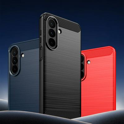 For Samsung Galaxy A27 Carbon Fiber Drawing Series Scratch Resistant Shock Absorption Soft TPU Back Cover Case