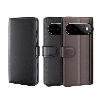 For Google Pixel 11/11 Pro Side Flip Wallet Style Genuine Leather + Soft TPU Card Slots with Stand and Magnetic Buckle Case 