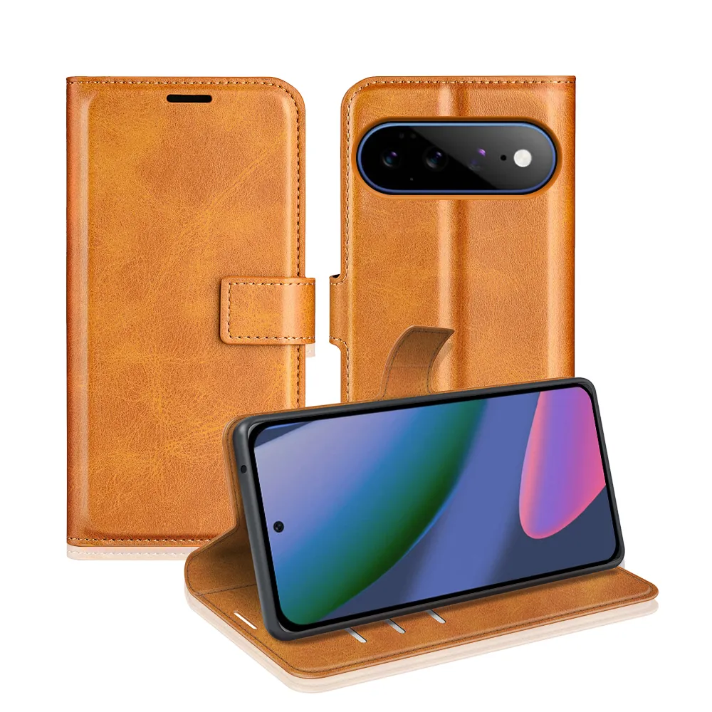 Google Pixel 11 Pro XL Drop-proof Magnetic Clasp Wallet Stand Case Well-protected PU Leather+TPU Interior Flip Cover