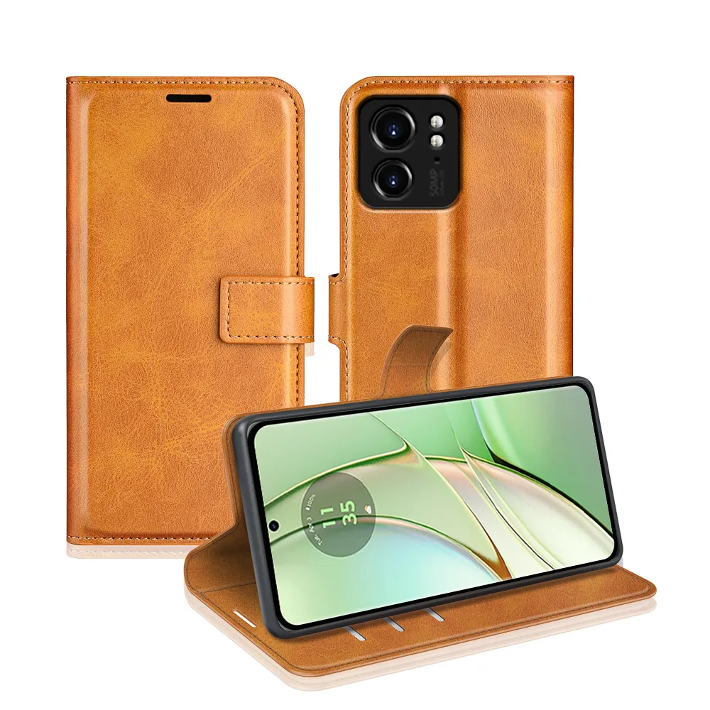 Motorola Moto Edge 40 Drop-proof Magnetic Clasp Wallet Stand Case Well-protected PU Leather+TPU Interior Flip Cover