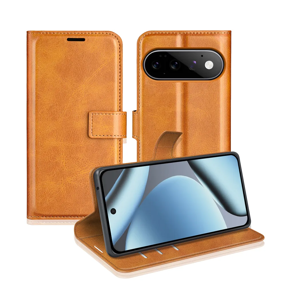 Google Pixel 11/Pixel 11 Pro Drop-proof Magnetic Clasp Wallet Stand Case Well-protected PU Leather+TPU Interior Flip Cover