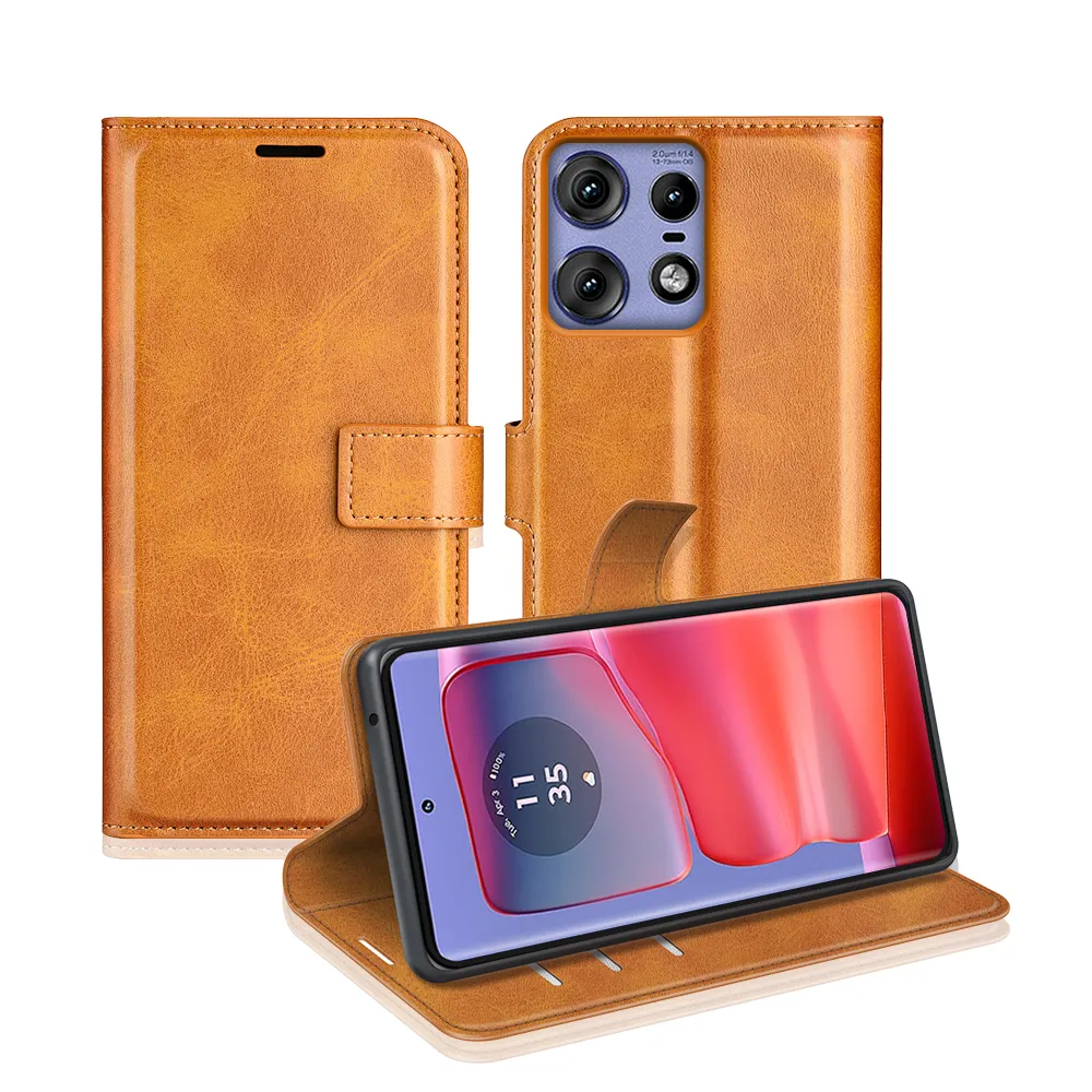 Motorola Moto Edge 50 Pro Drop-proof Magnetic Clasp Wallet Stand Case Well-protected PU Leather+TPU Interior Flip Cover