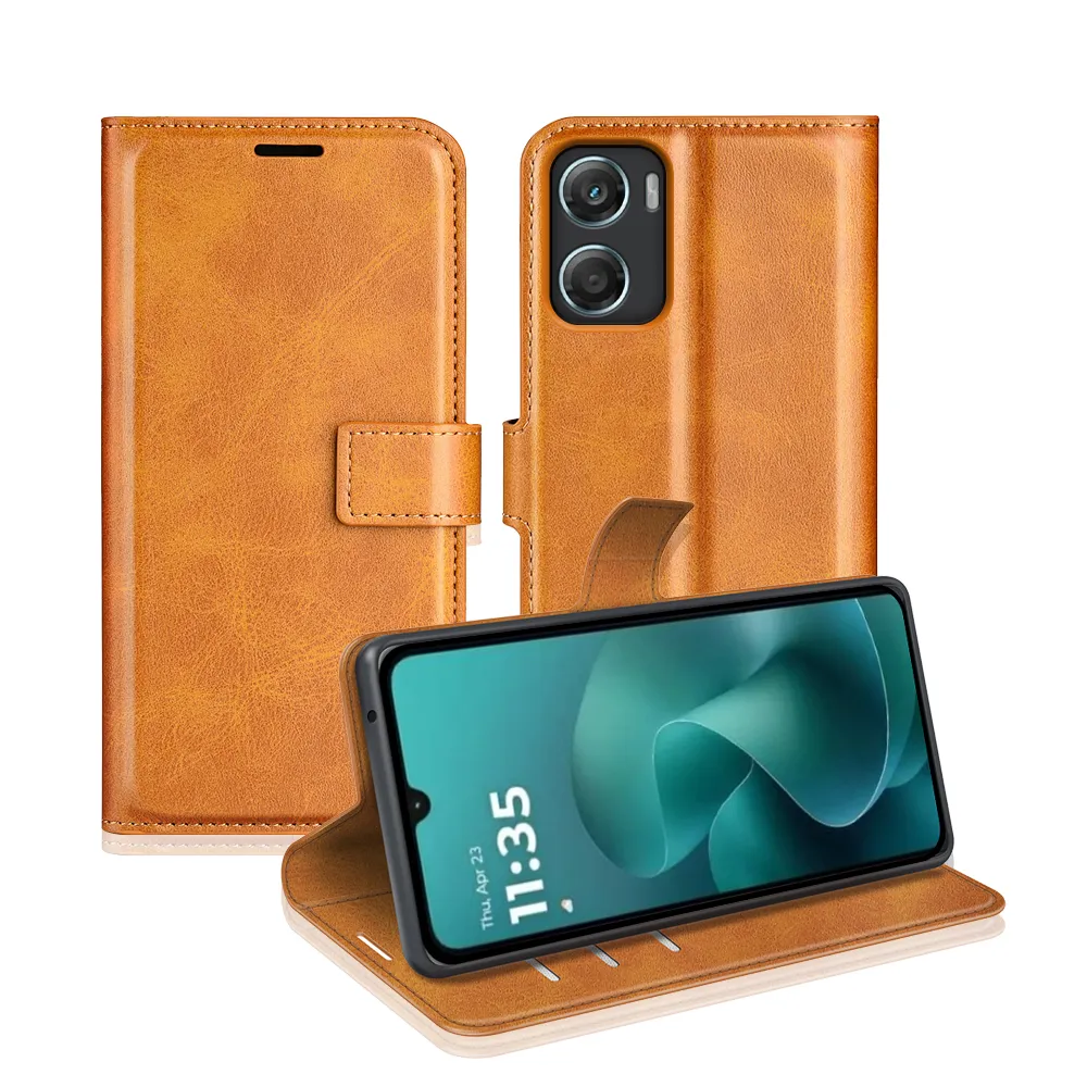 Motorola Moto G06 4G Drop-proof Magnetic Clasp Wallet Stand Case Well-protected PU Leather+TPU Interior Flip Cover