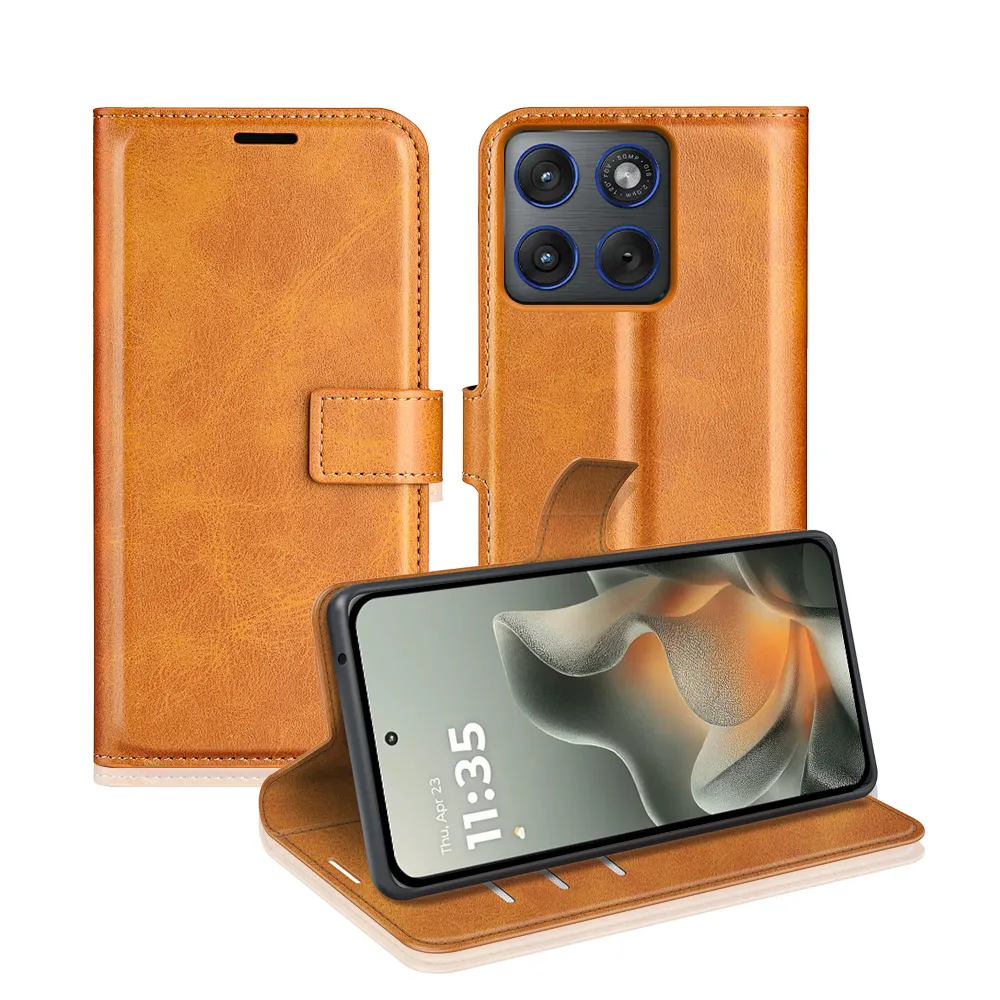 Motorola Moto Edge 70 5G/Moto X70 Air 5G Drop-proof Magnetic Clasp Wallet Stand Case Well-protected PU Leather+TPU Interior Flip Cover