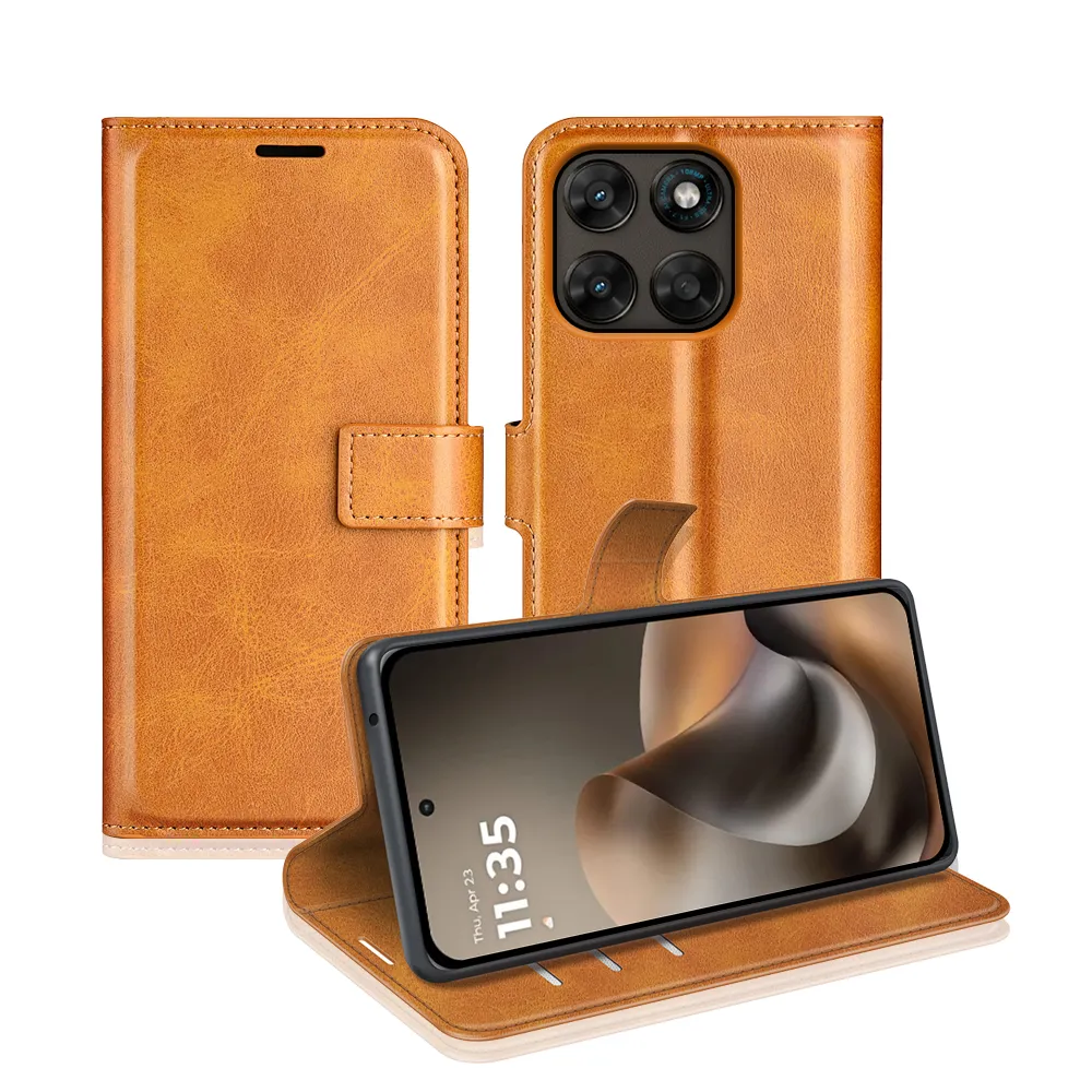 Motorola Moto G77 Drop-proof Magnetic Clasp Wallet Stand Case Well-protected PU Leather+TPU Interior Flip Cover
