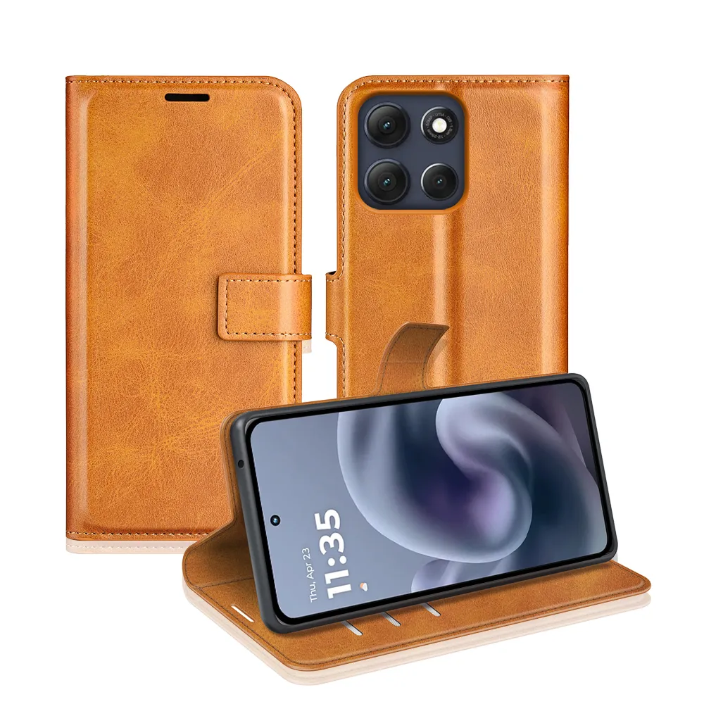 Motorola Moto G86 5G Drop-proof Magnetic Clasp Wallet Stand Case Well-protected PU Leather+TPU Interior Flip Cover